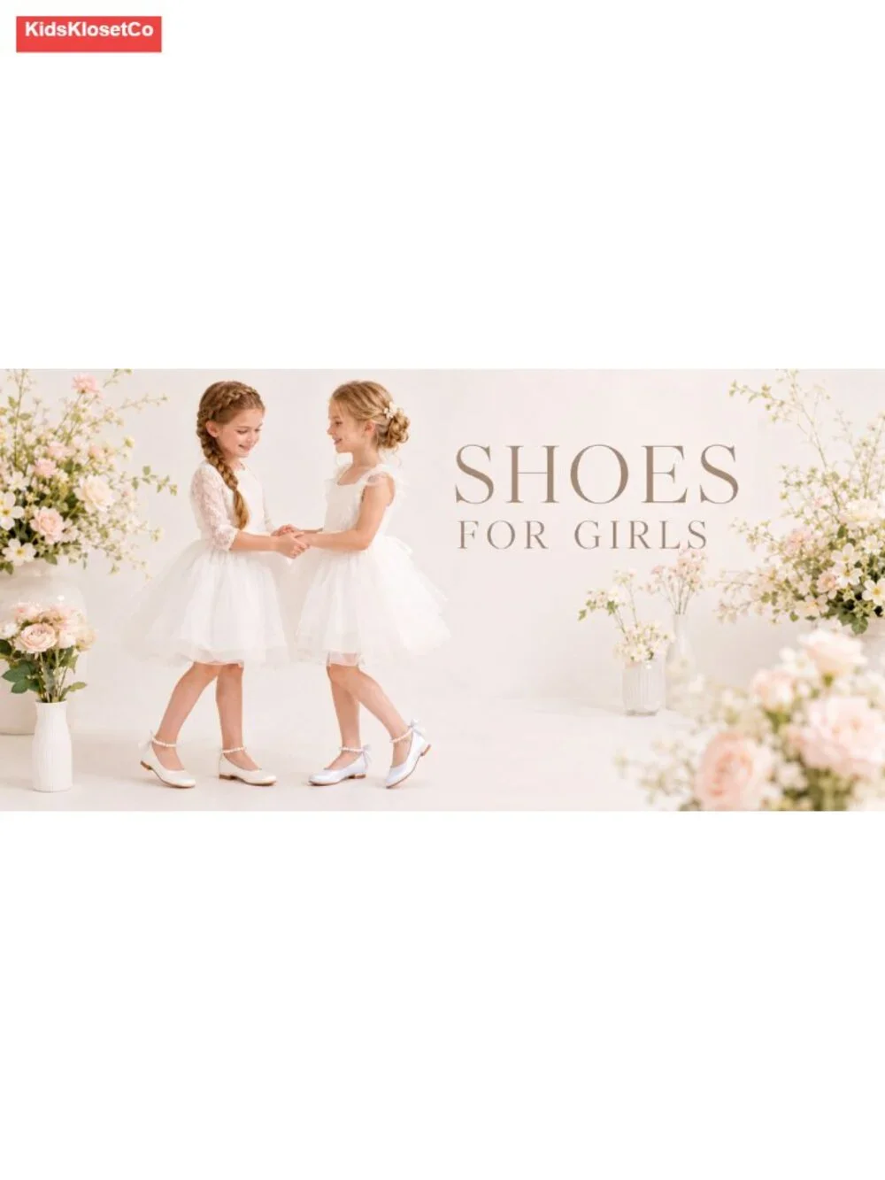 Toddler Girls Mary Jane Ballet Flats with Pearl Ankle Strap, Princess Dress